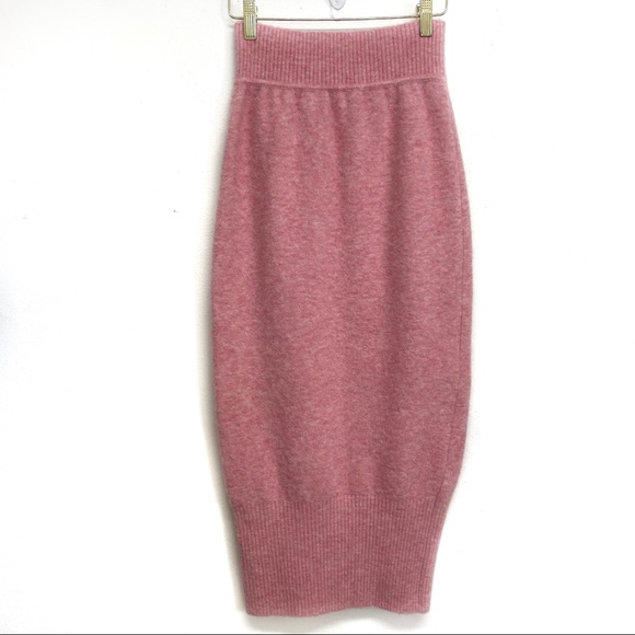 Vionnet Paris Style 150707 Alpaca Wool Pencil Skirt Rhodonite Pink Size 42 (6) - Picture 9 of 13